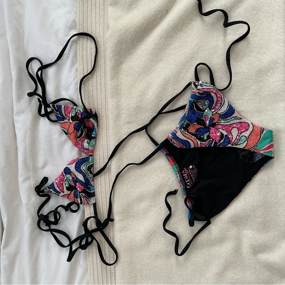 Colorful Patterned Bikini Set